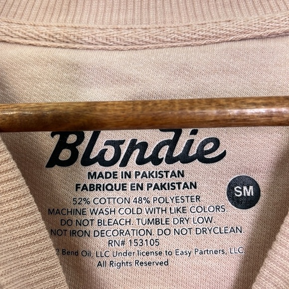 Blondie - Blondie Band Graphic Light Pink Long Sleeve Sweatshirt Size Small - Picture 8 of 10
